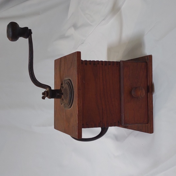 Antique 1894 Arcade Imperial Wood Coffee Grinder lap top Mill